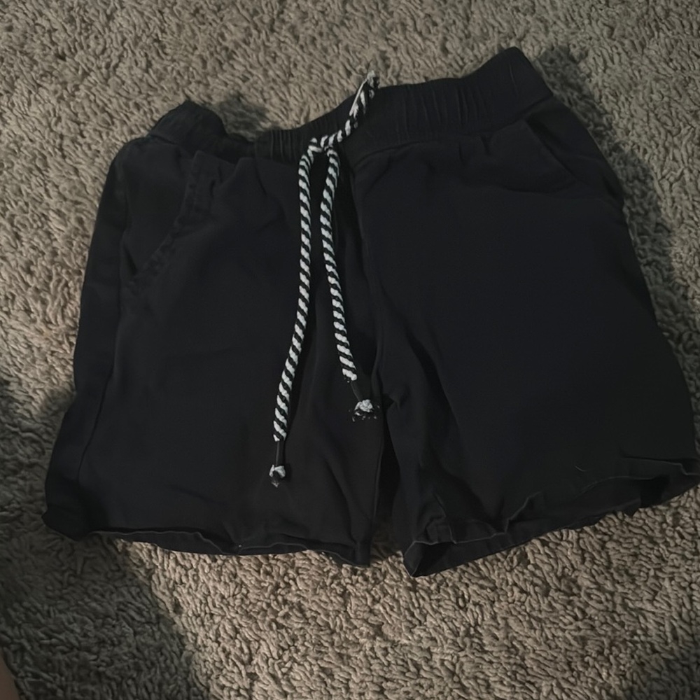 Black Shorts with Drawstring